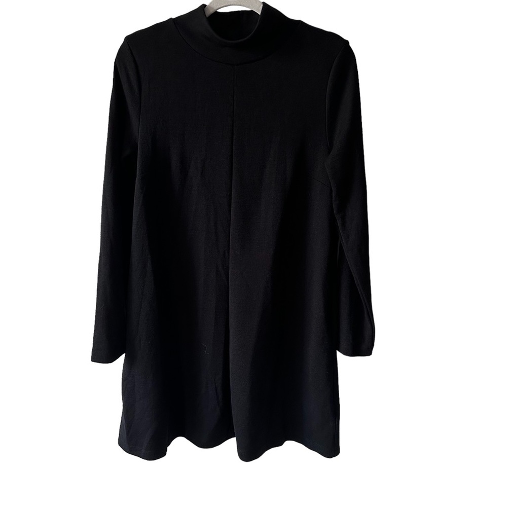 Gap Black Long Sleeve Crew Neck Sweater Midi Dress. Size Medium